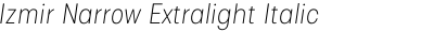 Izmir Narrow Extralight Italic